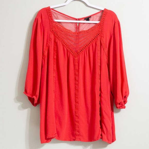 Torrid Red Blouse - Picture 1 of 5